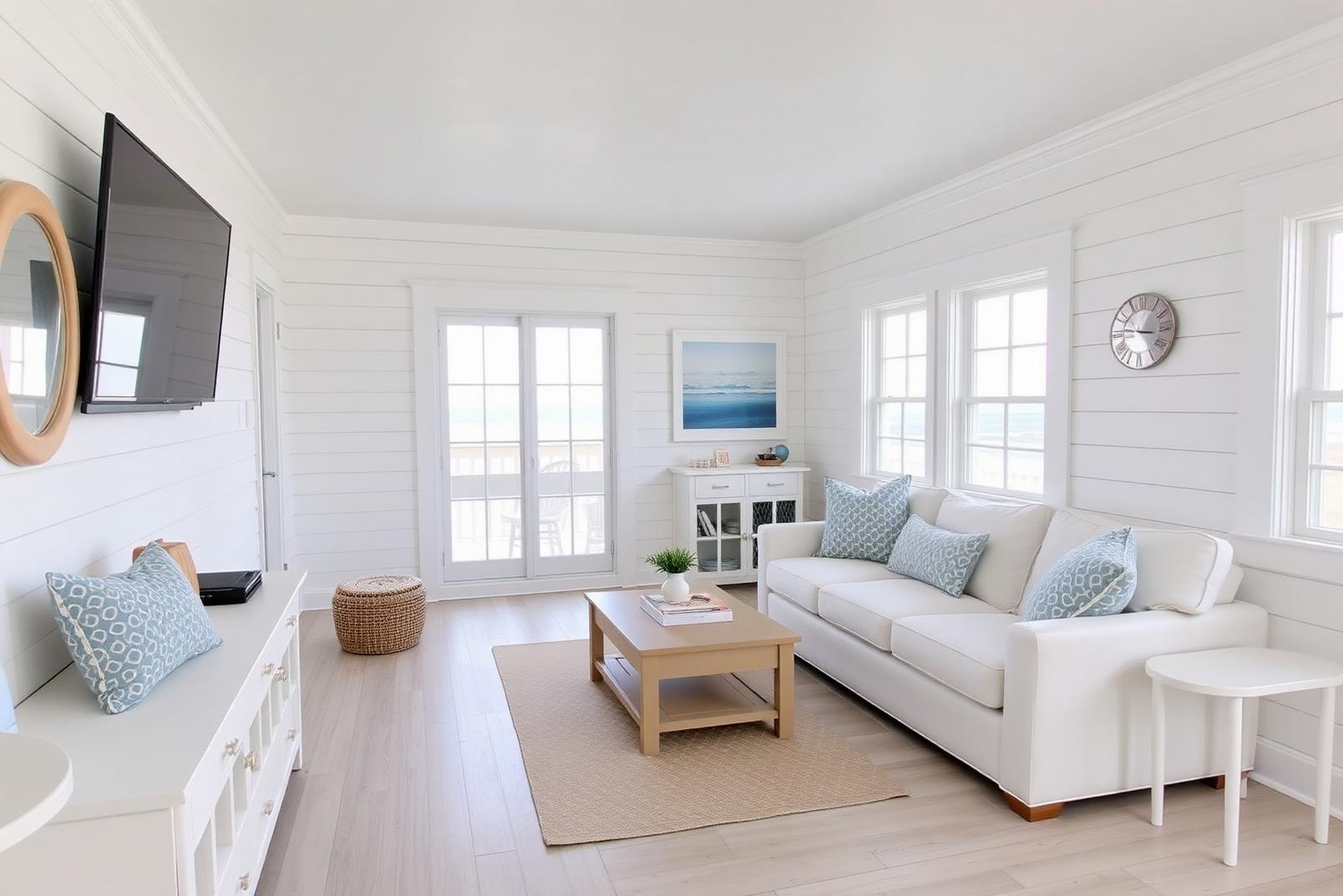Bright coastal vacation rental interior